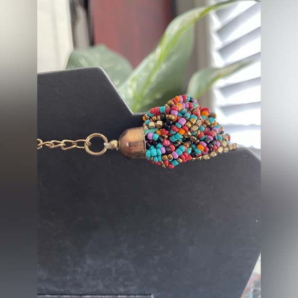 Multi-Colored Wrap Statement Necklace - Picture 4 of 7